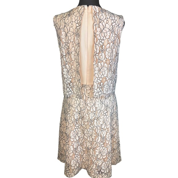 ANTONIO MELANI ☆ Emma Pink Two-Tone Lace Overlay Sleeveless Dress - Picture 5 of 7